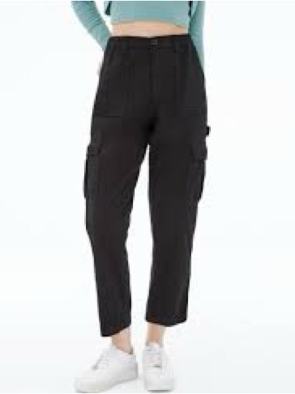Aeropostale BLACK High Rise Straight Leg Cargo Carpenter Pants XL
